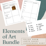 Elements of Art Bundle: Slides, Note Sheet, Scavenger Hunt