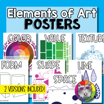 Preview of Elements of Art Classroom Posters and Décor for an Art Classroom