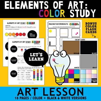 Preview of Elements of Art Color Study | Art Lesson and Activities