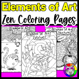 Elements of Art Coloring Pages, Zen Doodles Coloring Sheet