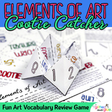 Elements of Art Vocabulary Review Game, Worksheets, and Le
