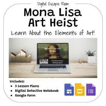 Preview of Elements of Art Digital Escape Room - Mona Lisa Art Heist