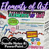 Elements of Art Doodle Notes/PowerPoint | Middle/High Scho