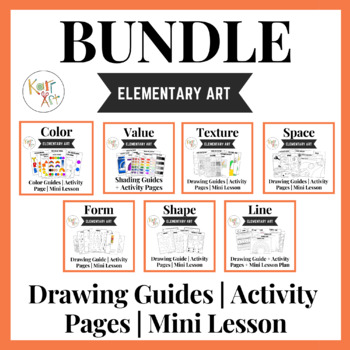 Preview of Elements of Art | Drawing Guides + Activity Pages + Art Lessons