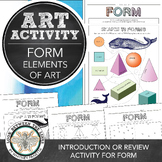 Elements of Art, Form, Art Activity Elementary Art, Middle