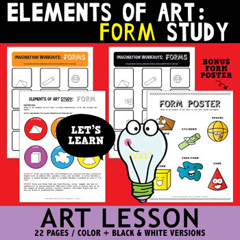 Preview of Elements of Art Form Study | Art Lesson and Activities