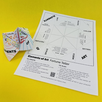 Preview of Elements of Art: Fortune Teller Activity