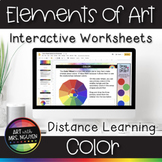 Elements of Art Interactive Google Slide Worksheets for Di