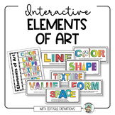 Elements of Art Interactive Page • No Prep Art Lesson • Sk