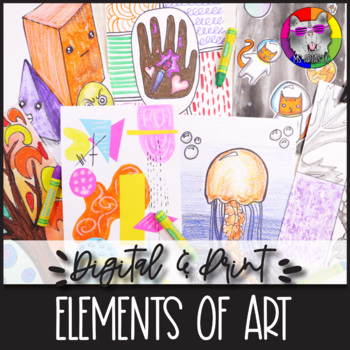 Preview of Elements of Art Introduction, Digital & Print Art Lessons, Activities