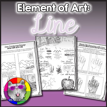 Preview of Elements of Art: Line, Art Lessons, Projects and Activities