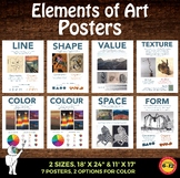 Elements of Art Posters - 8 Posters - 2 Spellings of Color