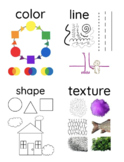 Elements of Art Posters: Line, Shape, Color, & Texture (Ea