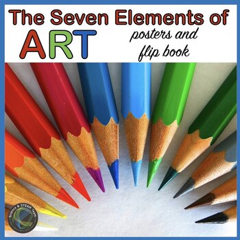 Preview of Elements of Art Posters and Flip Book for Elementary grades
