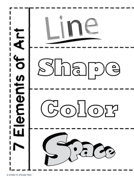 Elements of Art Posters and Flip Book for Elementary grades | TPT