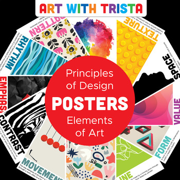Preview of Elements of Art Posters and Principles of Design Posters - 16 Art Room Posters