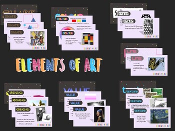 Elements of Art PowerPoint and activity starter by CoolClassroom