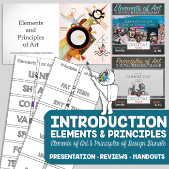 Preview of Elements of Art & Principles of Design Bundle for Middle or High School Art
