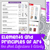 Elements of Art & Principles of Design Definitions & Activ