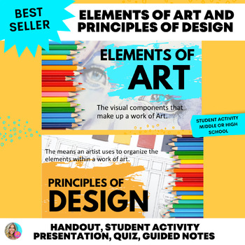 7 Principles of Design Mid-Mod Art Posters, Handouts, Graphic Design Decor