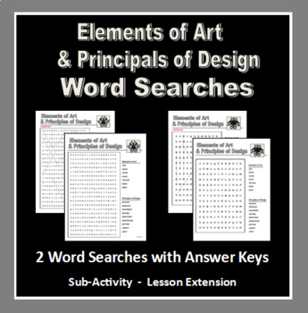 Preview of Elements of Art & Principles of Design Word Search