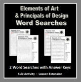 Elements of Art & Principles of Design Word Search