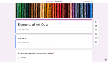 Preview of Elements of Art Quiz