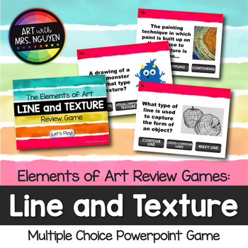 Preview of Elements of Art Review Game: Line and Texture (Interactive PowerPoint Art Game)