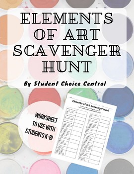 Preview of Elements of Art Scavenger Hunt