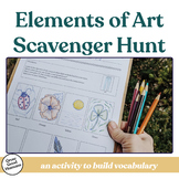 Elements of Art Scavenger Hunts - Pack of 7 Printable Games