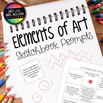 Preview of Elements of Art Sketchbook Prompts: Bellwork, Early Finishers, Assessment