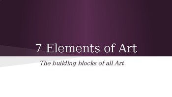 Preview of Elements of Art Slideshow