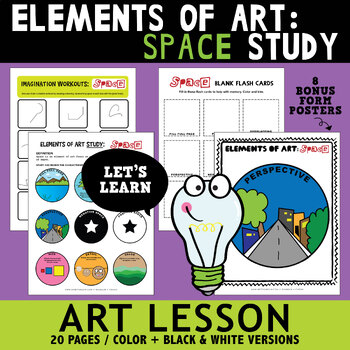 Preview of Elements of Art Space Study | Art Lesson and Activities