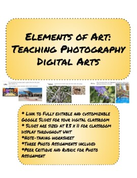 Preview of Elements of Art: Teaching Photography Digital Arts eLearning