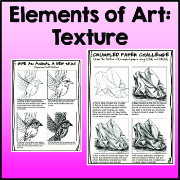 Elements of Art: Texture, Art Lessons by Ms Artastic | TpT