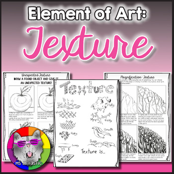 Preview of Elements of Art: Texture, Art Lessons, Projects and Activities