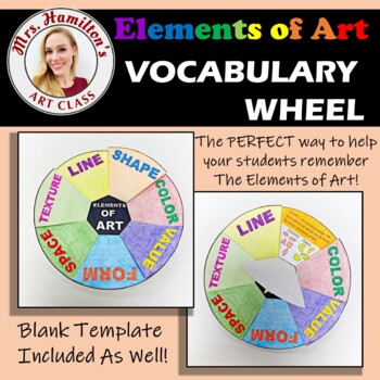 Preview of Elements of Art Vocabulary Wheel