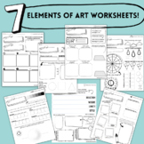 Elements of Art Worksheets