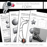 Elements of Art Worksheets - Form & Mini Art Lesson Sheets