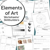 Elements of Art Worksheets/Skillbuilders - Sketchbook Assignments