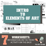 Elements of Art Worksheets and Posters