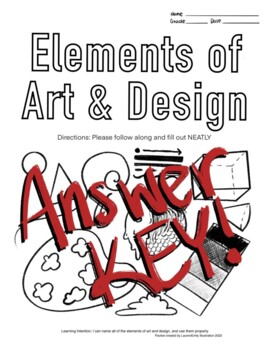 Preview of Elements of Art and Design ANSWER KEY