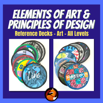 Preview of Elements of Art and Principles of Design Card Decks Middle Art High School Art