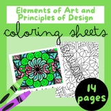 Elements of Art and Principles of Design Coloring Sheets V