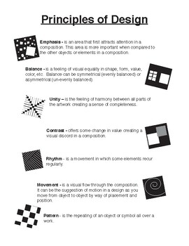 Elements of Art and Principles of Design Handout by Mr Wilson Teaches Art