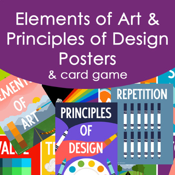 Preview of Elements of Art and Principles of Design Posters and Art Game