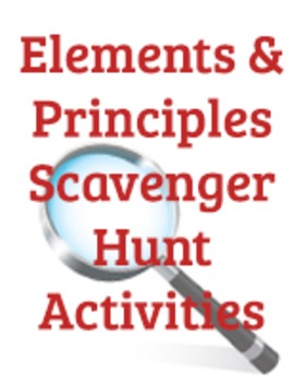 Preview of Elements of Art and Principles of Design: Scavenger Hunt Activity and Quiz