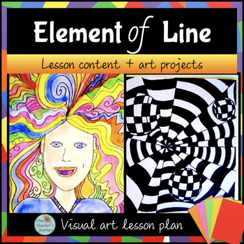 Preview of Elements of Art for LINE Unit with introduction and art projects 2nd-5th
