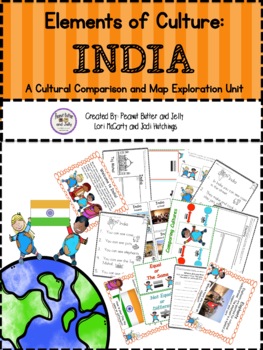 Preview of Elements of Culture: INDIA - A Cultural Comparison and Map Exploration Unit