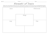 Elements of Dance Choreography Planner